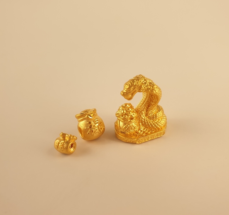 Tượng Rắn Túi Tiền 24K