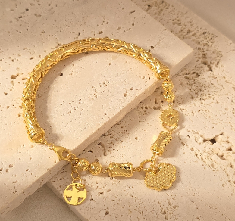 Vòng 1/2 Ống Natra Bi Khúc Tua Khoá Trượng Mệnh 16K