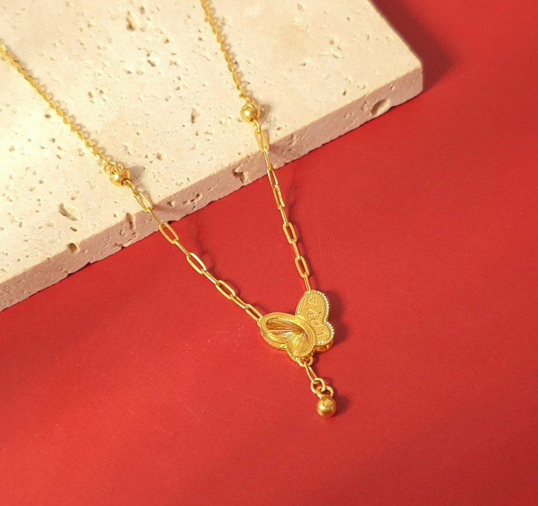 Dây Mặt Bướm Tua Bi 24K