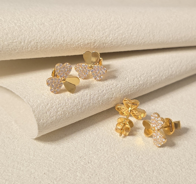 BCN Hoa 3 Cánh Kết Tấm Trơn 16K