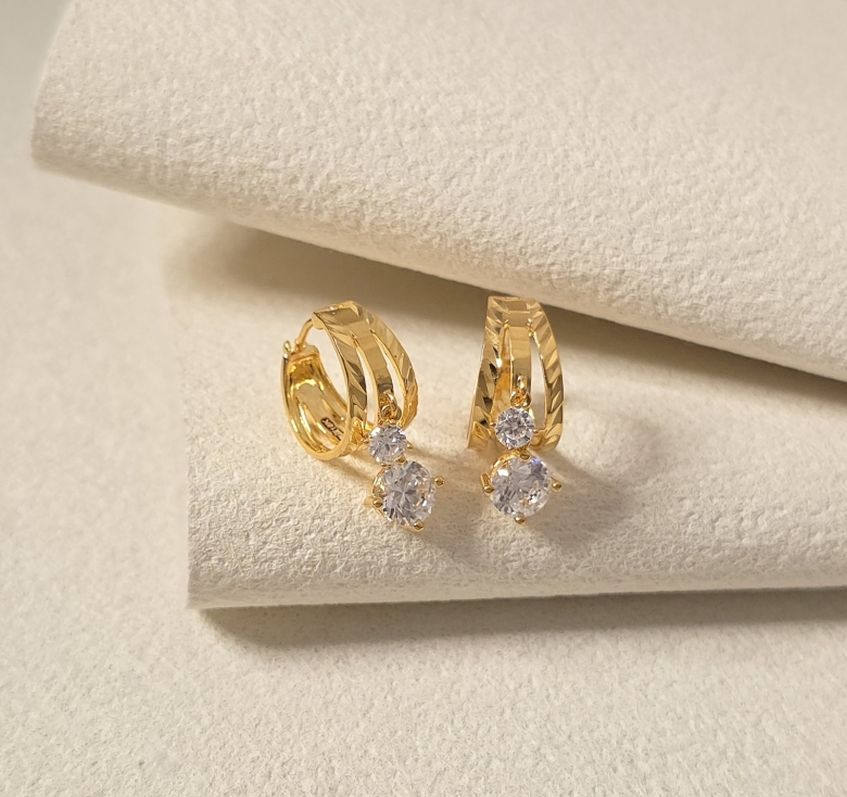 B Bật Tua 2 Hột Trắng 16K