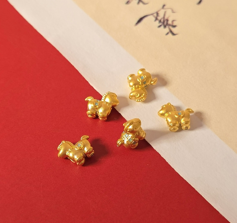 Charm Ngựa Pony Kim Tiền 24K