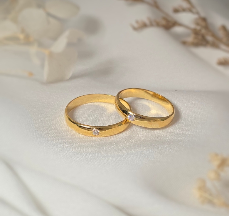 Nhẫn 1 Hột Trơn 16K