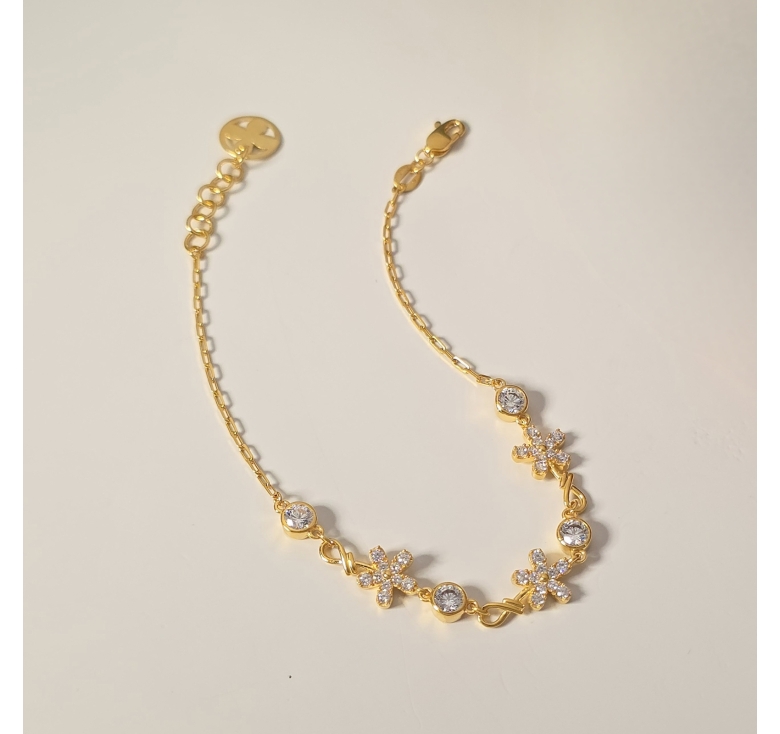 Lắc 3 Hoa 5 Cánh KT Khúc H.trắng 16K