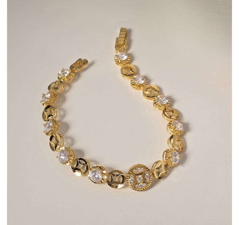 Lắc Kim Tiền Hột Chủ KT MM 16K