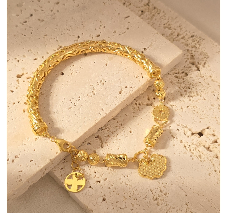 Vòng 1/2 Ống Natra Bi Khúc Tua Khoá Trượng Mệnh 16K