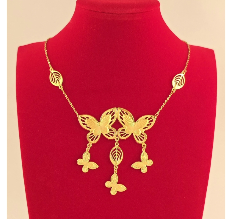 Dây Mặt Bướm Đôi 3 Tua 23K