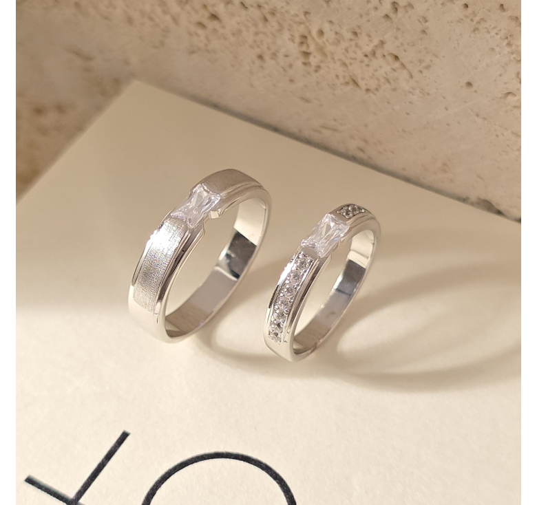 Nhẫn Hột Cn Đai Cát + Nhẫn Hột Cn Đai Tấm Italy