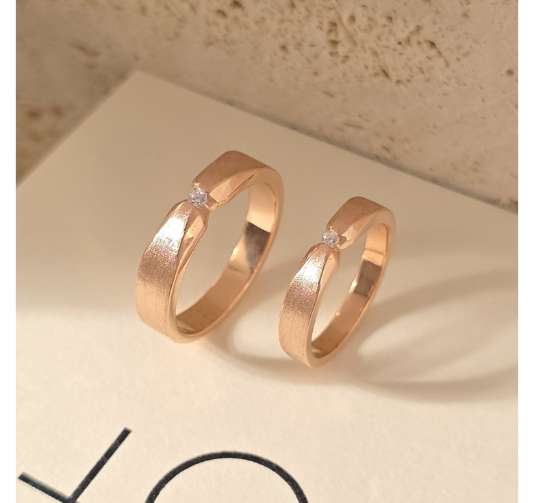 Nhẫn 1h Bản Nơ Cát Hồng Italy 