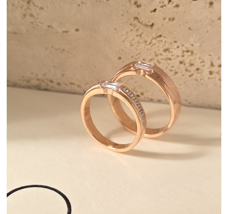 Nhẫn 1h Cn Đai Nhám Hồng + Nhẫn 1h Cn Đai Ktấm Hồng Italy 