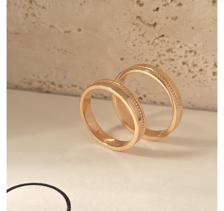 Nhẫn Bản Trơn 1hg Bi Hồng Italy 