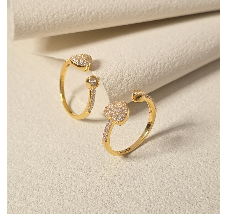 Nhẫn Tim Kết Tấm 1H Chấu Bao 16K